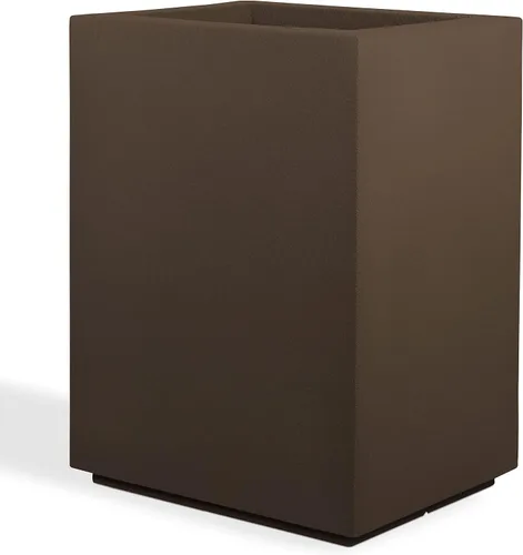 Vista 9 de PolyStone Cozumel - Maceta alta y moderna en columna para exteriores e interiores, 18" L x 23" A x 30" Al, ligera, resistente, resistente a