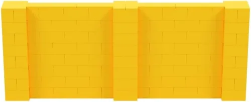 Vista 256 de EverBlock Kit de pared de 5 x 4 pies Bloques de construcción modulares Sistema de pared para edificios, pantallas y estructuras Divisor