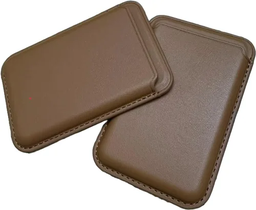 Vista 5 de Elegante y conveniente Cartera de cuero magnética - Fácil acceso a tarjetas, identificación y dinero en efectivo, Marrón, Sólido