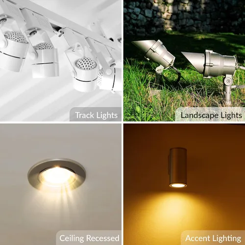 Vista 12 de Simba Lighting focos de luz LED MR16 halógenos de 20/35/50 W y 12 V, con base GU5 de 3 pines. Paquete de 10 unidades.