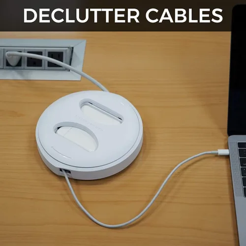 Vista 3 de HumanCentric Organizador de cables para cargador de MacBook, carrete de cable para cargadores de MacBook, estuche de carga de viaje para Mac