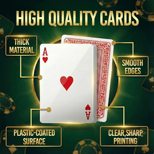 Vista 3 de Bedwina Naipes gigantes jumbo, cartas de juego de letras grandes para personas mayores, niños y adultos, baraja divertida de juegos de cartas