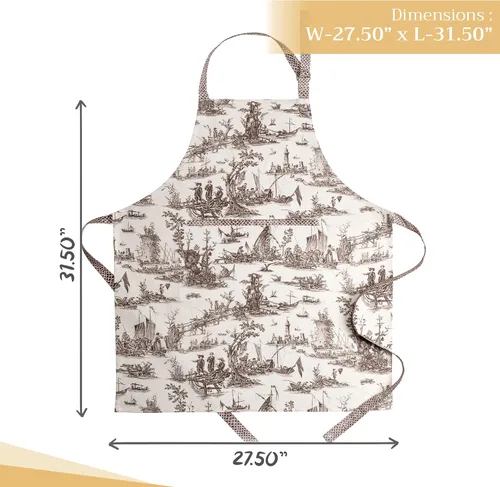 Vista 288 de Maison d' Hermine Delantales para mujer con bolsillo, 100% algodón (27.50 x 31.50 pulgadas)