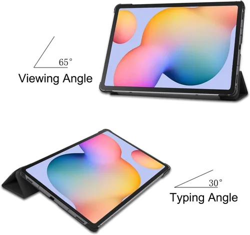 Vista 3 de Funda inteligente para Samsung Galaxy Tab S6 Lite de 10.4 pulgadas (modelos 2024/2022/2020), funda ligera con soporte triple y apagado automático