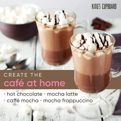 Vista 6 de King's Cupboard Salsa de chocolate agridulce, la salsa de dulce de azúcar caliente perfecta para cubrir helados y postres, llovizna de café