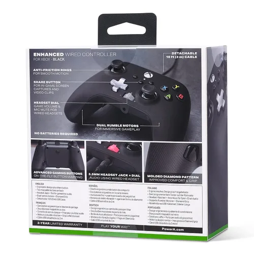 Vista 10 de PowerA Enhanced Wired Controller for Xbox Series XS - Black
