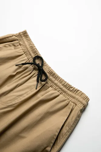 Vista 5 de THWEI Pantalones cargo para hombre, pantalones deportivos casuales de algodón, holgados, rectos
