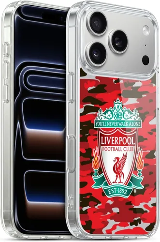Vista 210 de Head Case Designs Funda de gel con licencia oficial del Liverpool Football Club Away Colourways Crest Camou [protección de grado militar] compatible