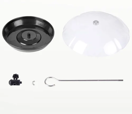 Vista 7 de Kingsyard - Comedero para pájaros con cúpula ajustable para colgar al aire libre