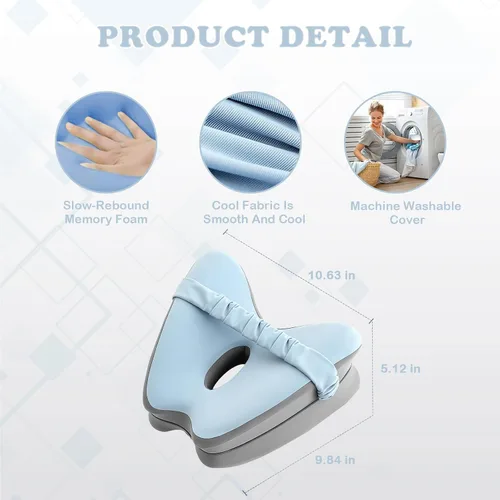 Vista 2 de Almohada de rodilla para personas que duermen de lado, almohada ergonómica de espuma viscoelástica para alinear la columna vertebral, ciática