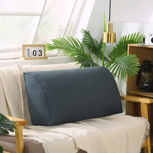 Vista 15 de YURRO Cómodo cojín de respaldo para sofá de 2/3/4 plazas, almohada larga de lectura para cabecero, almohada grande con respaldo de cabecera con Azul
