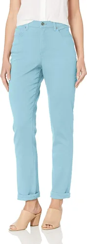 Vista 33 de Gloria Vanderbilt - Pantalones de mezclilla Amanda clásicos de tiro alto y pierna cónica petite para mujer Begonia Bloom