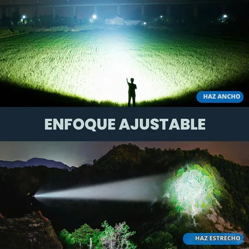 Vista 2 de Linterna recargable de 99,000 lúmenes - Paquete de 3 linternas LED brillantes con 5 modos, linterna impermeable de mano para camping, hogar, exterior