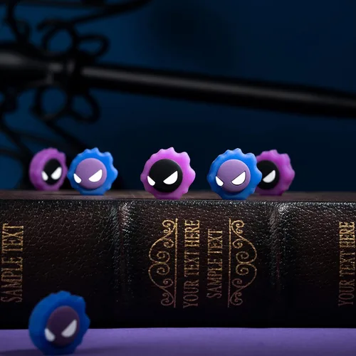 Vista 5 de Yocore Purple Devil Switch - Tapas de agarre de pulgar de silicona suave, tapas analógicas de silicona suave para Switch ProPS4PS5, 4