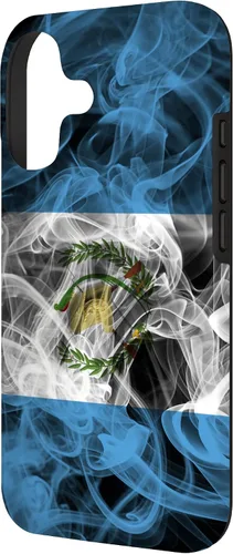 Vista 2 de Funda para iPhone 17 con diseño de bandera de Guatemala con estética ahumada
