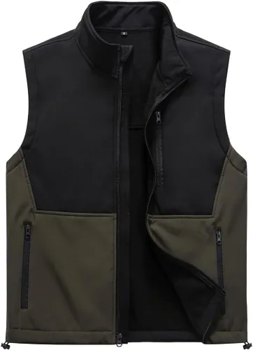 Vista 31 de Msmsse Chaleco ligero para hombre, con cuello alto, sin mangas, para senderismo, correr, golf