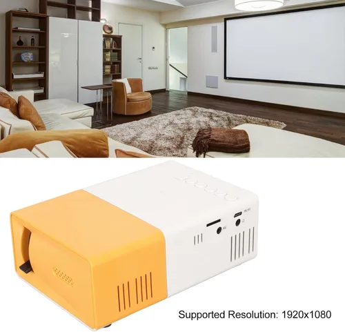 Vista 4 de Mini proyector de bolsillo LCD 1080P 1920x1080 multimedia teatro video proyector de película con AV VGA USB para oficina teléfono hogar TV Box