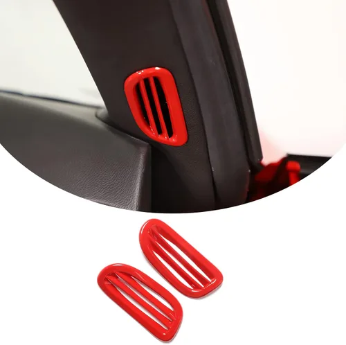 Vista 8 de PIUGILH Cubiertas de ventilación de aire de pilar A de ABS para automóvil C6 Corvette 2005-2013, accesorios interiores, marco de salida de aire, 2