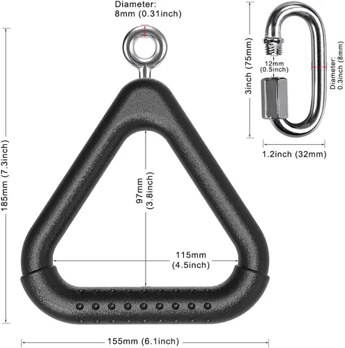 Vista 7 de Dolibest Monkey Bars Trapecio Bar Kids Monkey Bars Playground Trapecio Bar Anillos Swing Sets para patio trasero con barras de mono Curso Ninja