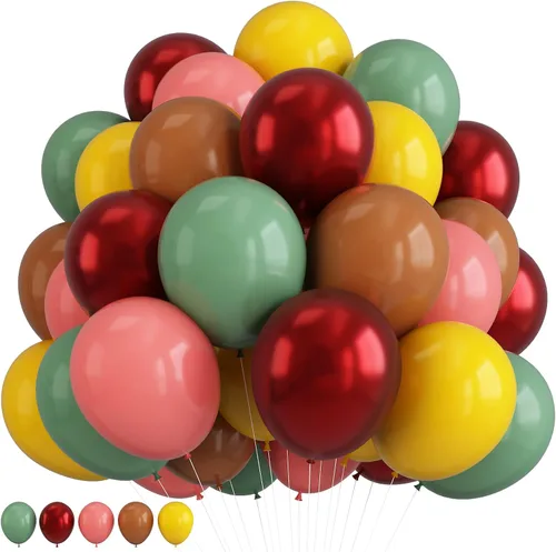 Vista 13 de Globos con estampado de guepardo para decoraciones de cumpleaños, 30 cm, globos de látex con estampado de leopardo en colores negro, marrón