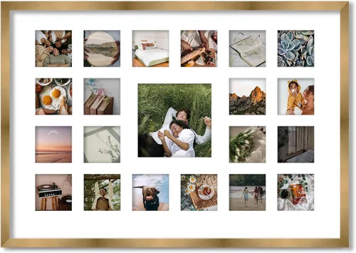 Vista 8 de Marco de fotos de Instagram mate marrón Barnwood para 1 foto