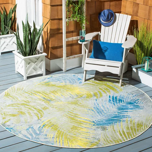 Vista 8 de SAFAVIEH Summer Collection SMR485Y - Alfombra decorativa de 2 x 8 pies, para interiores y exteriores, no desprende pelusa, fácil de limpiar
