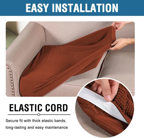 Vista 49 de H.VERSAILTEX Fundas de Cojín de Asiento Individuales Super Elásticas Fundas de Sofá Fundas de Cojín de Sofá Fundas Deslizables Juegos Tela de Sarga