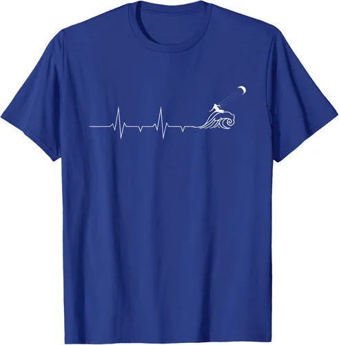 Vista 13 de Heartbeat EKG Pulse Kitesurf Kitesurf - Camiseta de kitesurf, Negro, S
