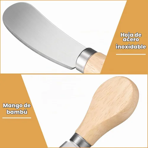Vista 4 de Patelai - 12 cuchillos esparcidores de queso de 4.7 pulgadas, cuchillo