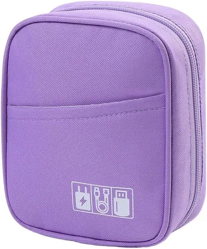 Vista 11 de E-Tree Bolsa de almacenamiento para pequeños dispositivos electrónicos y accesorios, bolsa técnica, funda organizadora electrónica compatible