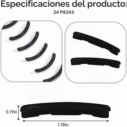 Vista 5 de Recambios de rizador de pestañas compatibles con shu uemura, almohadillas Negro