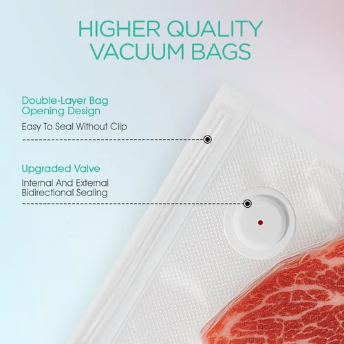 Vista 6 de VOYOR Sellador al vacío de mano para conservación y almacenamiento de alimentos, sellador al vacío portátil para alimentos con bolsas de vacío Negro