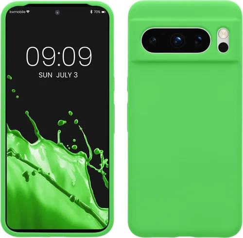 Vista 41 de kwmobile Funda compatible con Google Pixel 7 Pro - Funda de silicona TPU con acabado suave - Piedra antigua