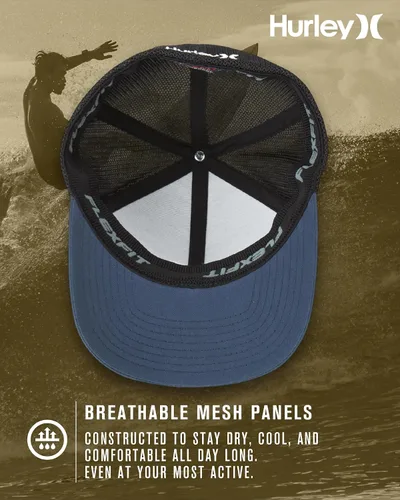 Vista 3 de Hurley Gorra de béisbol Icon Textures Flexfit para hombre