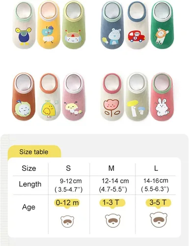 Vista 7 de Calcetines antideslizantes para bebé, calcetines antideslizantes para niñas, niños y recién nacidos, 6 pares