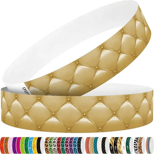 Vista 8 de Tyvek - Pulseras para eventos, diseño creativo de color, pulseras de papel de 3/4 pulgadas, paquete de 250 unidades para fiestas, agrupaciones, Negro