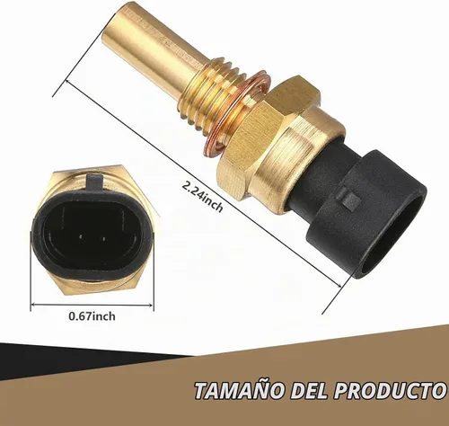 Vista 2 de MLY 1 sensor de temperatura del refrigerante del automóvil, sensor de temperatura del refrigerante del motor duradero de 2 pines, ajuste directo
