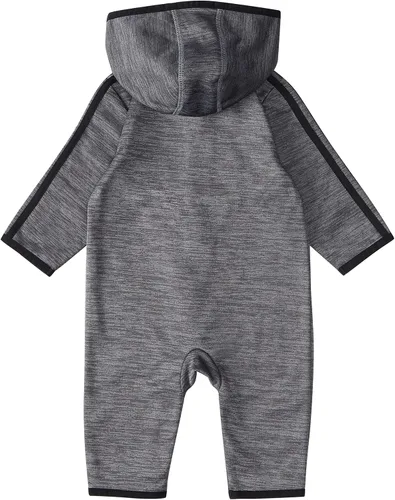 Vista 2 de adidas Overol con capucha de forro polar de manga larga con cremallera frontal, Onix