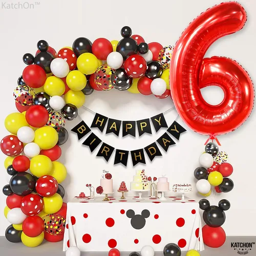 Vista 1158 de KatchOn Globo negro del número 1 de 40 pulgadas, globo de feliz cumpleaños Large Mylar Number One Balloon for 1st Birthday Decorations, Foil