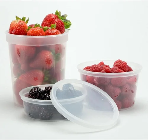 Vista 4 de Nicole Home Collection Contenedores de almacenamiento de alimentos con tapas, a prueba de fugas, aptos para microondas, aptos para congelador