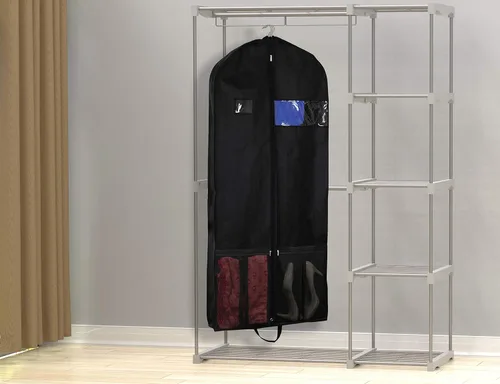 Vista 6 de Simple Houseware - Bolsa resistente para ropa, de 60 pulgadas con bolsillo para trajes, esmóquines, vestidos y abrigos.