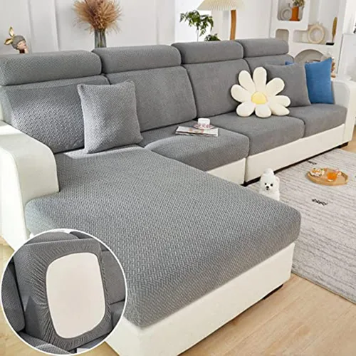 Vista 8 de Funda universal para sofá resistente al desgaste, protector de sofá elástico antideslizante, se adapta a sofás seccionales, de 3/4 plazas, lavable a