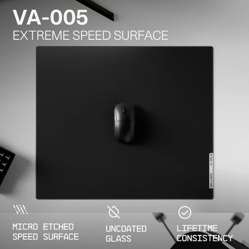 Vista 2 de Wallhack VA-005 - Alfombrilla de mouse para juegos de vidrio, superficie de velocidad, alfombrilla de mouse grande para deportes electrónicos