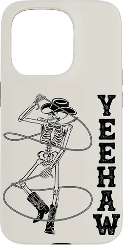 Vista 14 de Western Cowboy Skeleton Yeehaw Rodeo Southern Country Music Case for iPhone 17