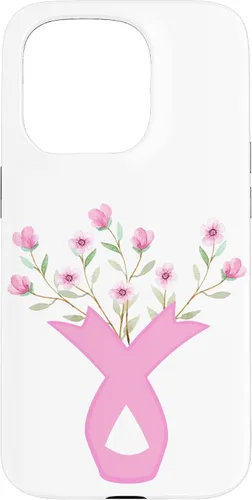Vista 14 de Flower Jar Pink Ribbon Breast Cancer Awareness Month Women Case for iPhone 17