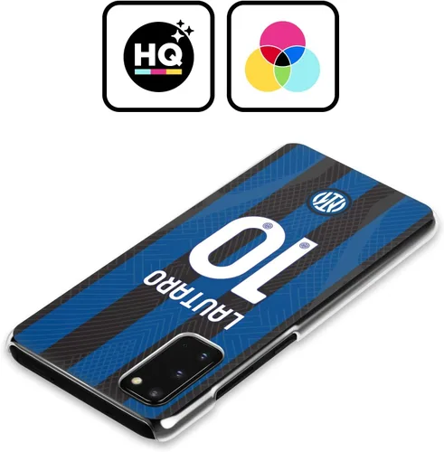 Vista 2 de Head Case Designs Officially Licensed Inter Milan Lautaro Martínez 2022/23 Players Home Kit Hard Back Case Compatible with Samsung Galaxy S20 FE / 5G