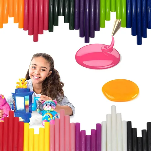 Vista 5 de Tretar - Barras de pegamento termofusible de colores, mini barras de pegamento caliente de colores para manualidades, bricolaje, reparación general