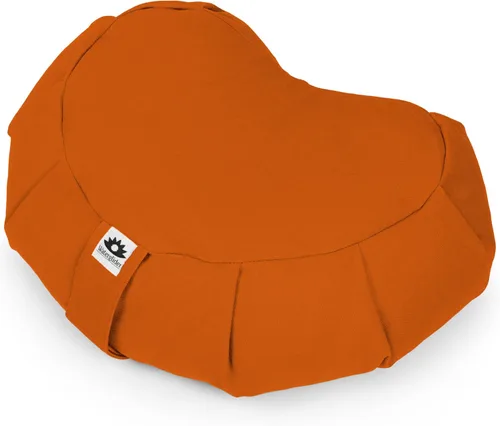 Vista 12 de Cojín de meditación (antracita) media luna, relleno de cáscara de trigo sarraceno, almohada o cojines de piso, asiento de yoga, Zafu, fabricado