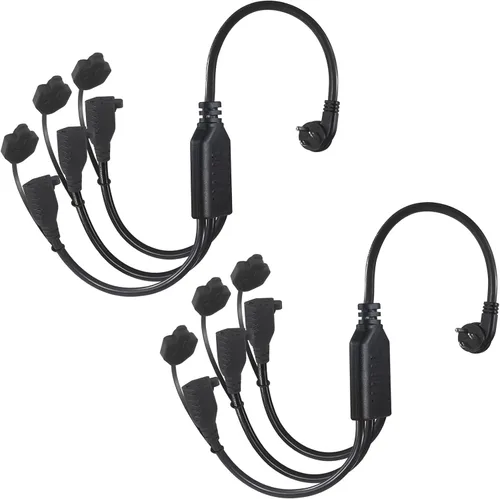 Vista 12 de Cable de extensión de alimentación para exteriores de 18 pulgadas, divisor de 3 vías, cable de alimentación de 1 a 3 salidas divisores, cable