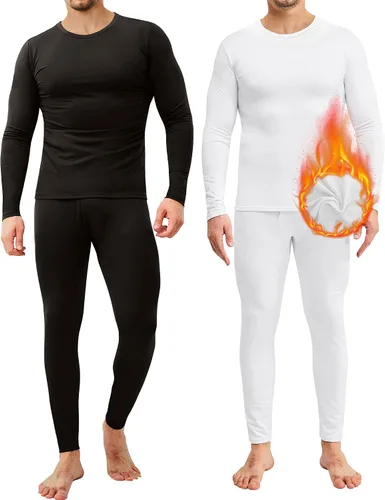 Vista 23 de 2 o 3 juegos de ropa interior térmica para hombre, ropa interior larga Negro y Negro